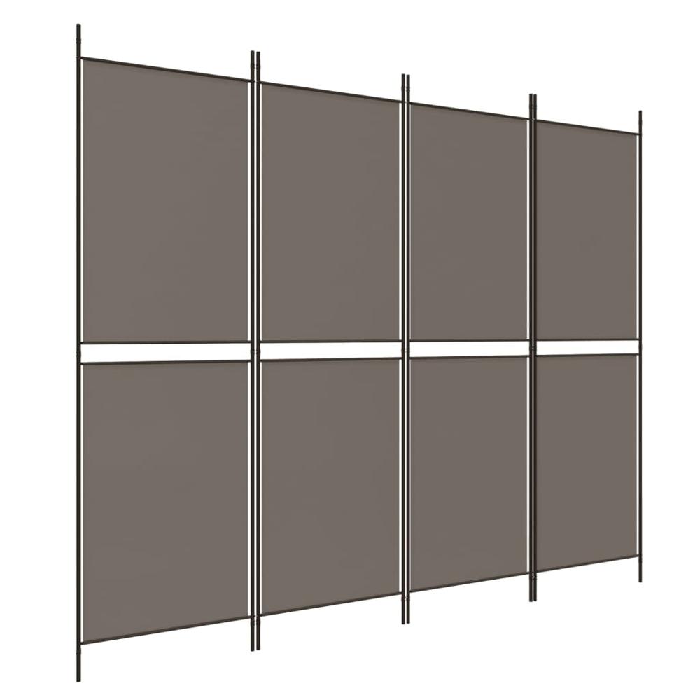 4-Panel Room Divider Anthracite 78.7"x70.9" Fabric. Picture 1