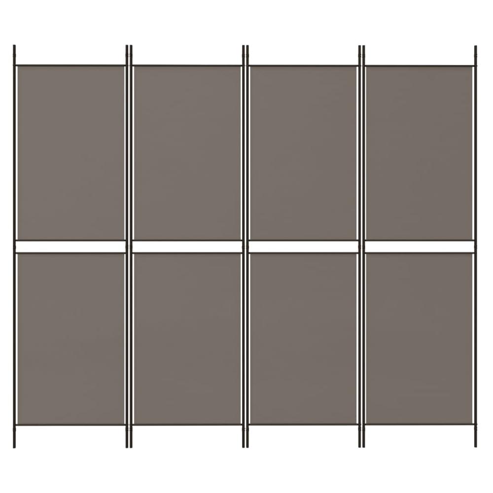 4-Panel Room Divider Anthracite 78.7"x70.9" Fabric. Picture 2