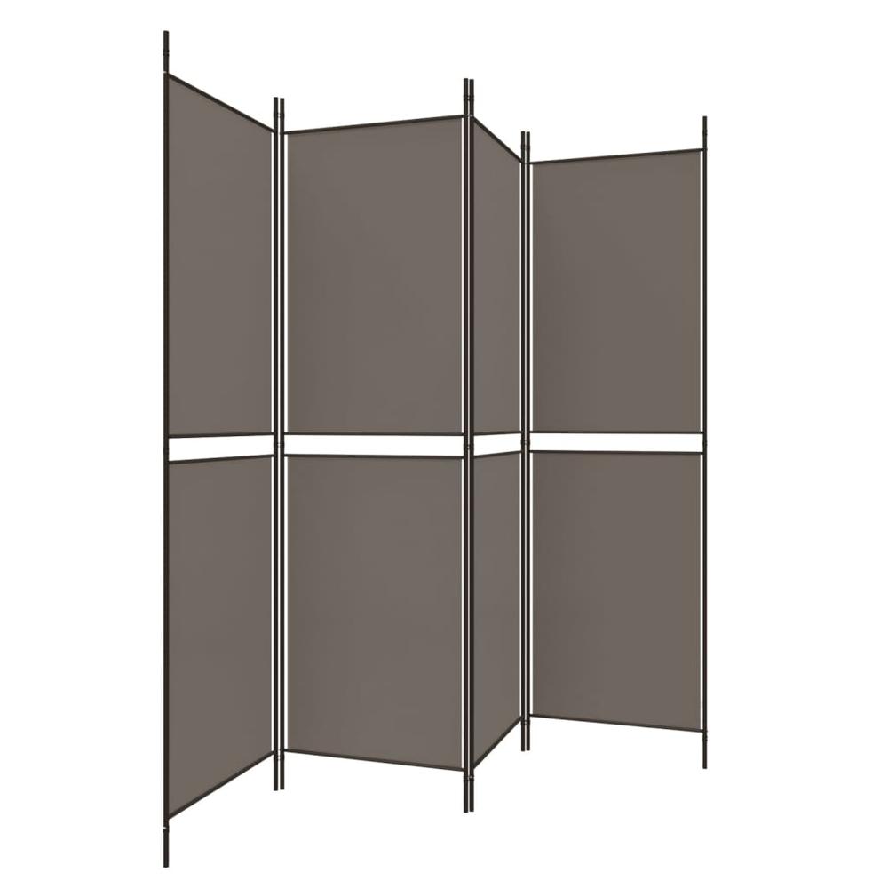 4-Panel Room Divider Anthracite 78.7"x70.9" Fabric. Picture 3