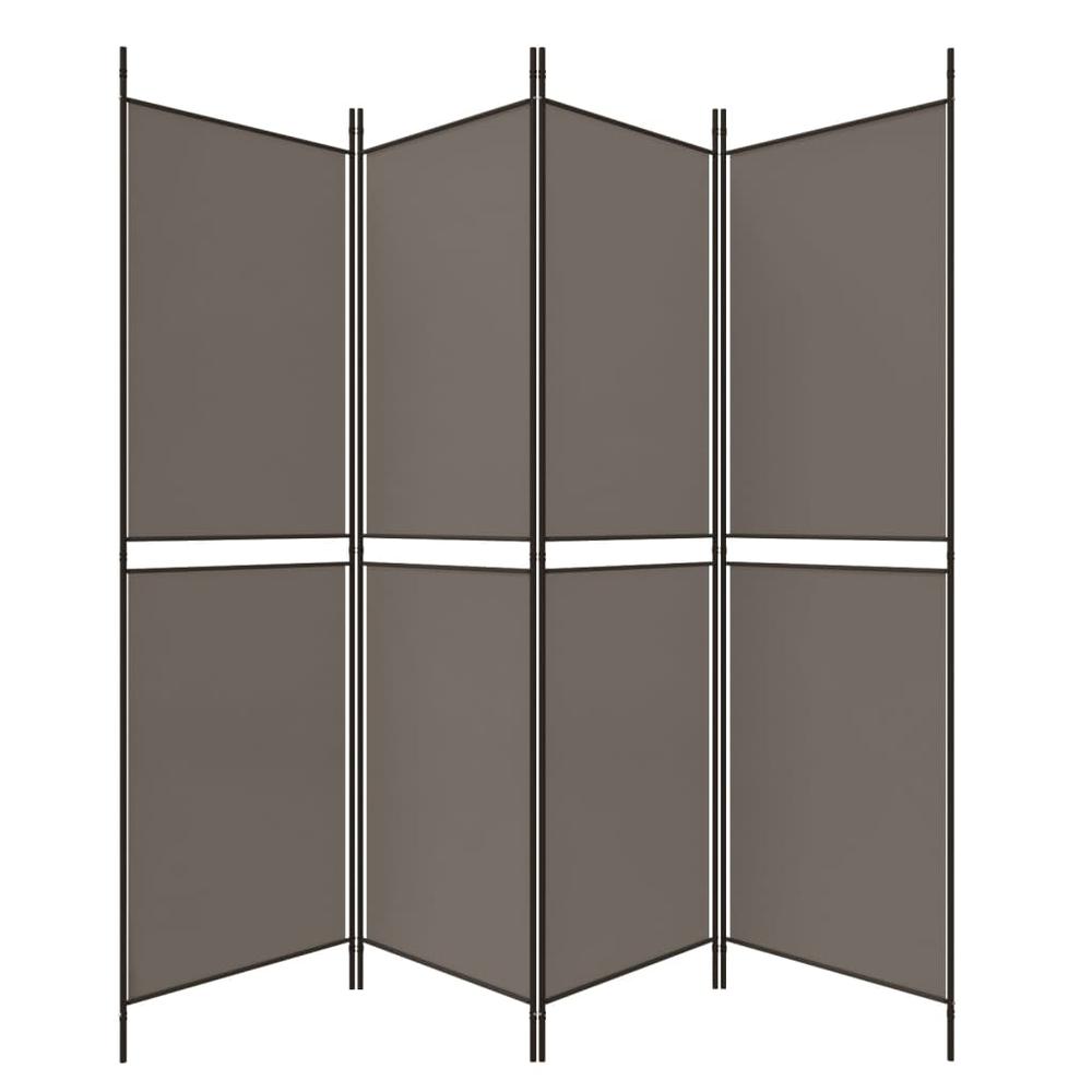 4-Panel Room Divider Anthracite 78.7"x70.9" Fabric. Picture 4