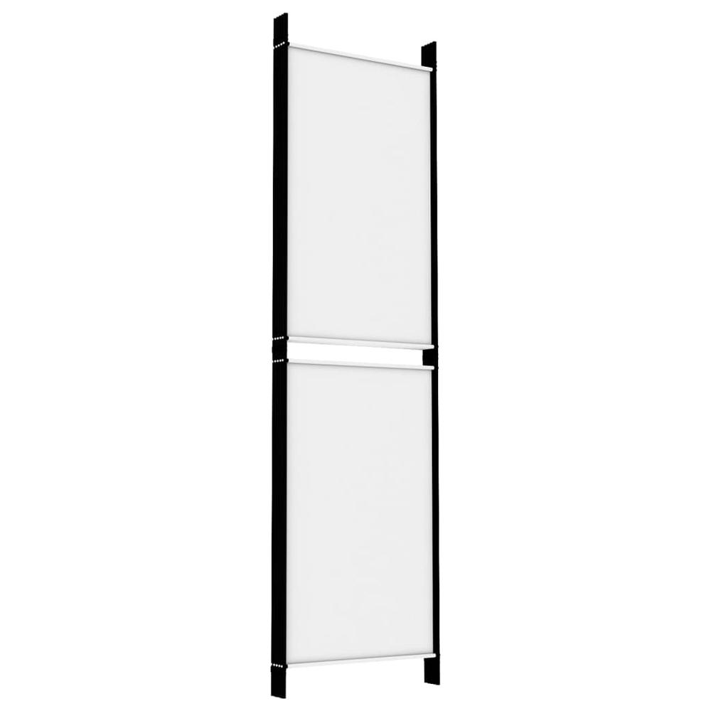 5-Panel Room Divider White 98.4"x70.9" Fabric. Picture 5