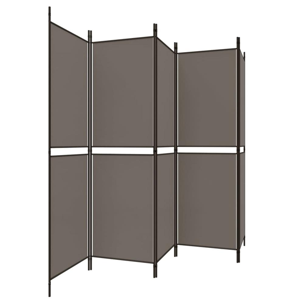 5-Panel Room Divider Anthracite 98.4"x70.9" Fabric. Picture 3