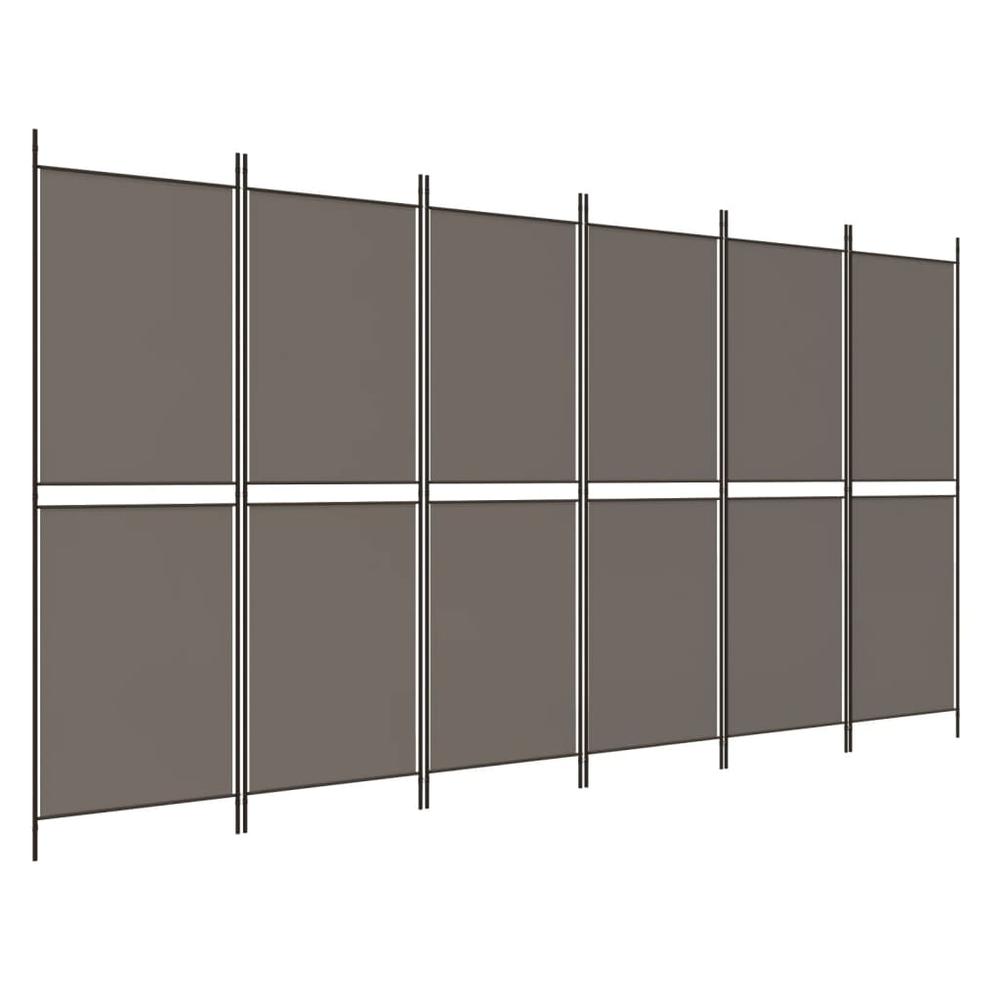 6-Panel Room Divider Anthracite 118.1"x70.9" Fabric. Picture 1