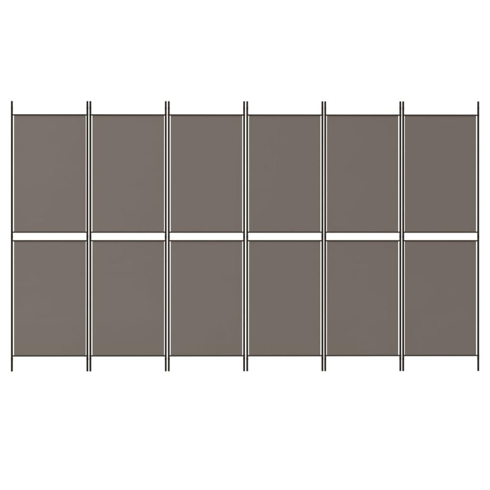 6-Panel Room Divider Anthracite 118.1"x70.9" Fabric. Picture 2
