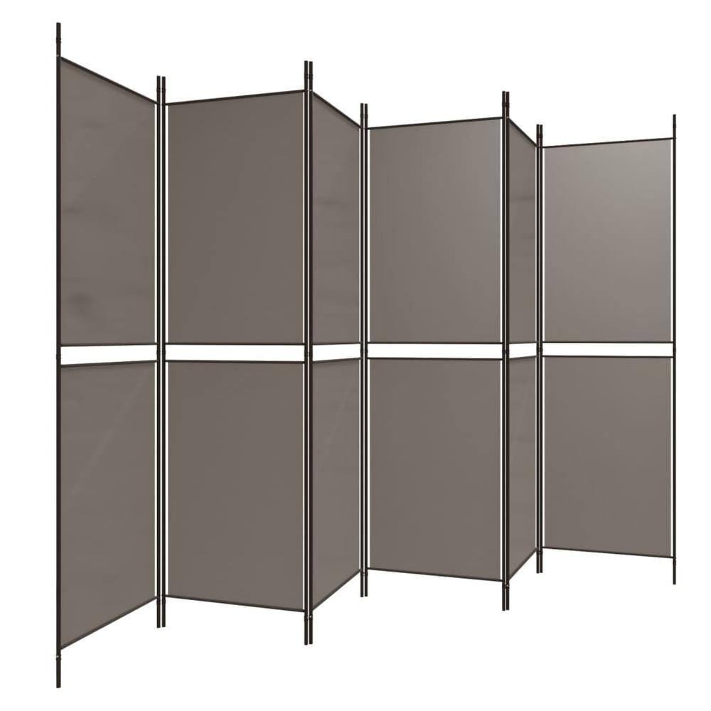 6-Panel Room Divider Anthracite 118.1"x70.9" Fabric. Picture 3