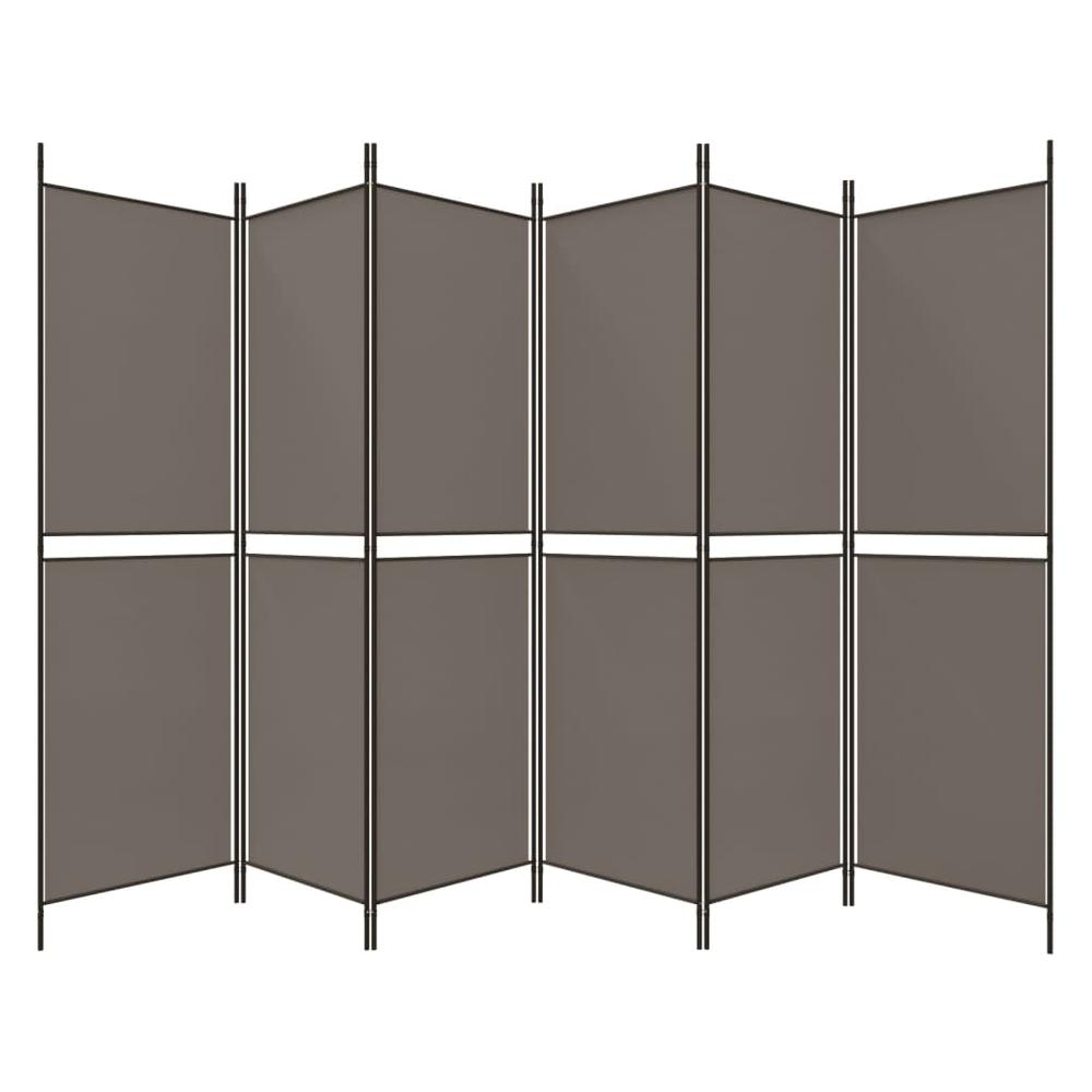 6-Panel Room Divider Anthracite 118.1"x70.9" Fabric. Picture 4