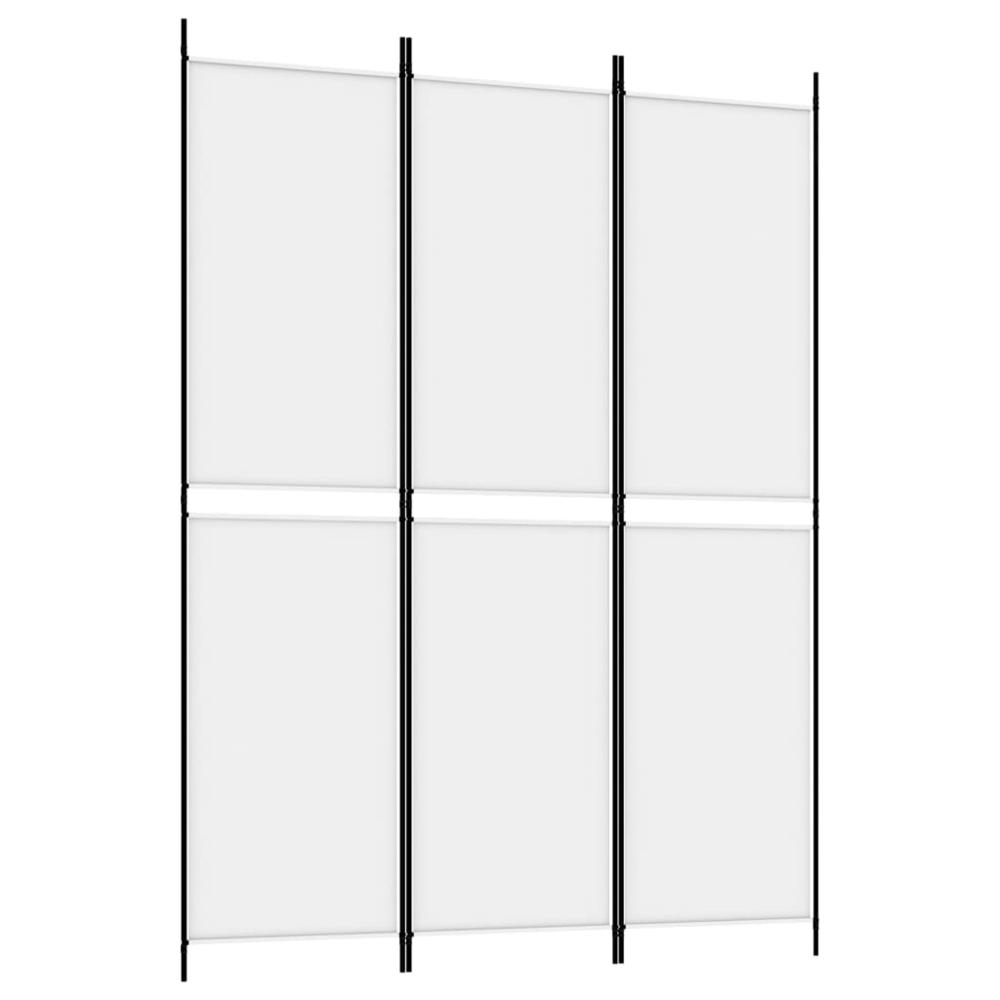 3-Panel Room Divider White 59.1"x78.7" Fabric. Picture 1