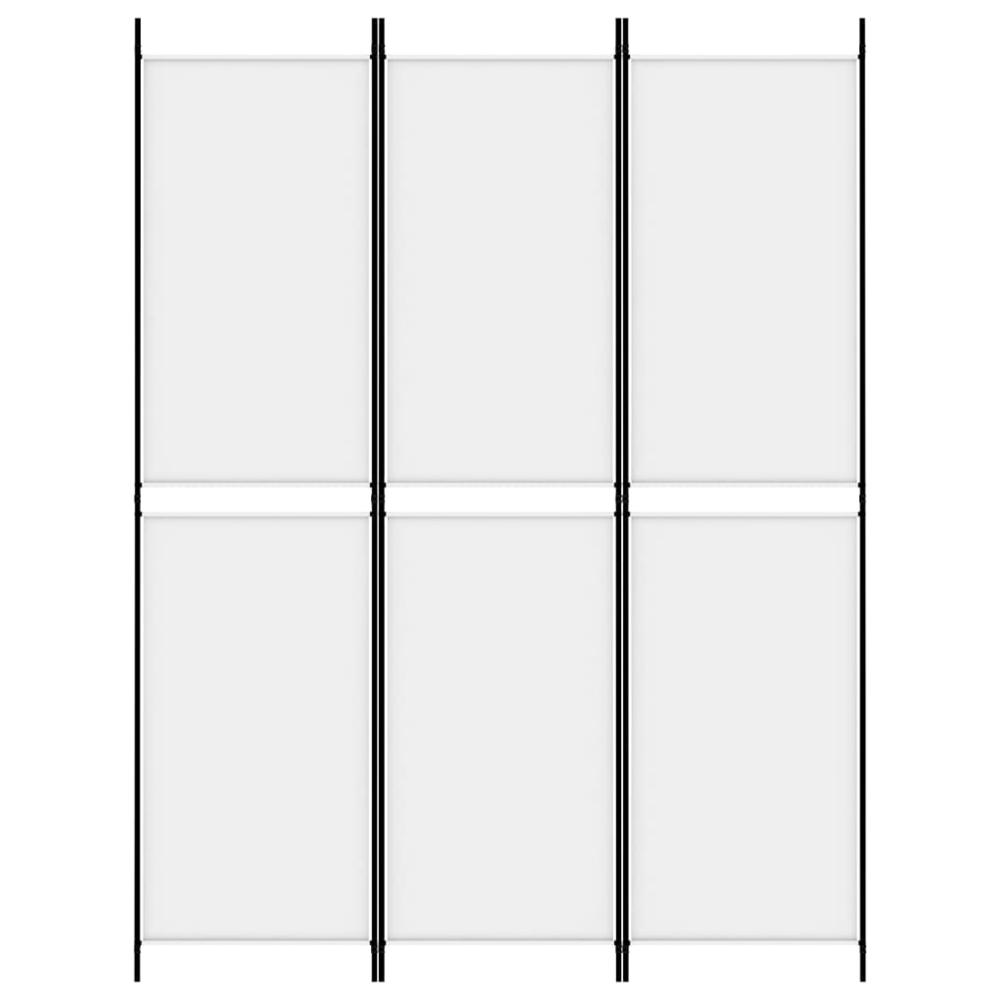 3-Panel Room Divider White 59.1"x78.7" Fabric. Picture 2
