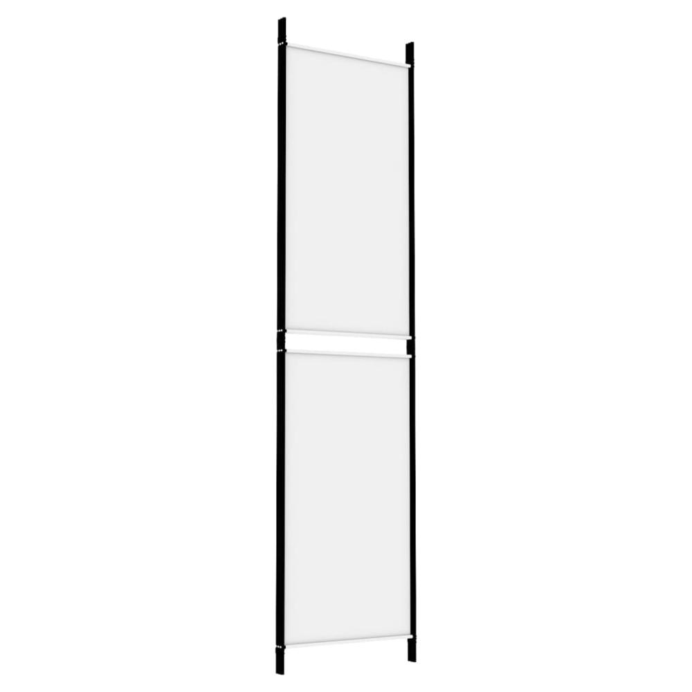 3-Panel Room Divider White 59.1"x78.7" Fabric. Picture 5