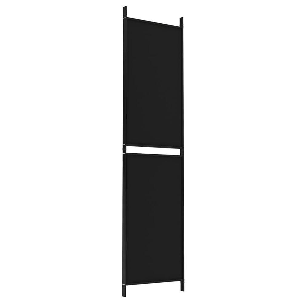 3-Panel Room Divider Black 59.1"x78.7" Fabric. Picture 5