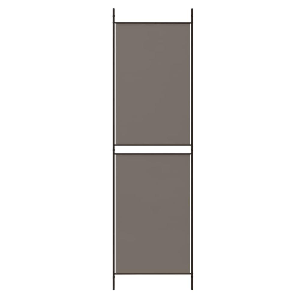 4-Panel Room Divider Anthracite 78.7"x78.7" Fabric. Picture 5