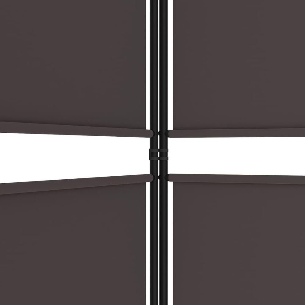 6-Panel Room Divider Brown 118.1"x78.7" Fabric. Picture 6