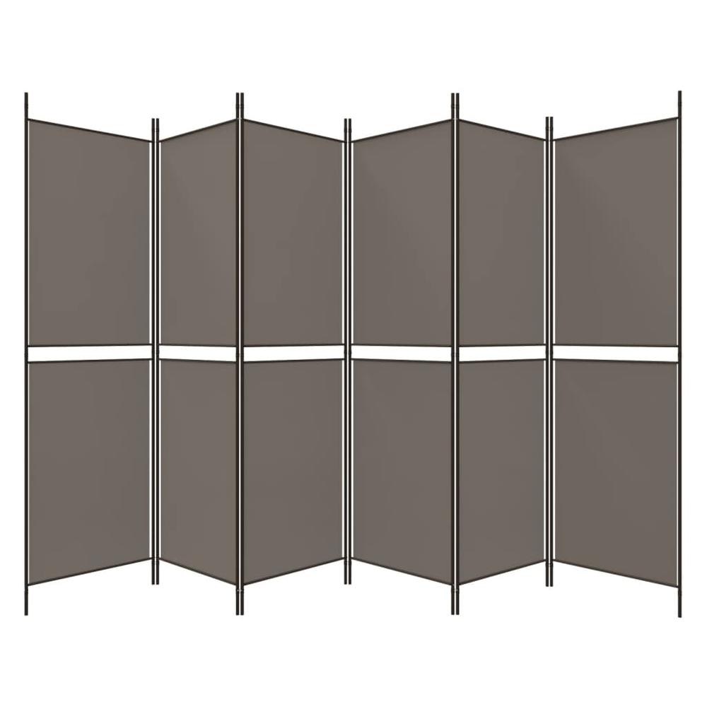 6-Panel Room Divider Anthracite 118.1"x78.7" Fabric. Picture 4