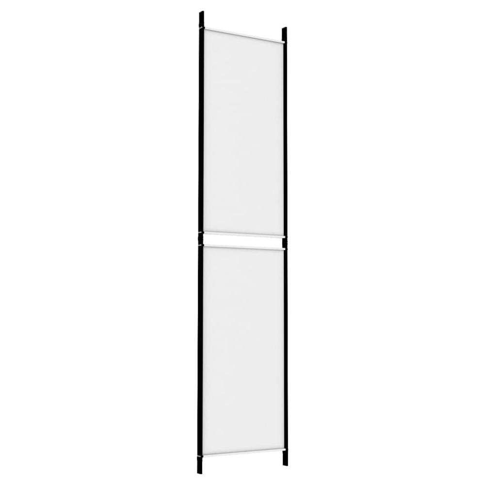 3-Panel Room Divider White 59.1"x86.6" Fabric. Picture 5