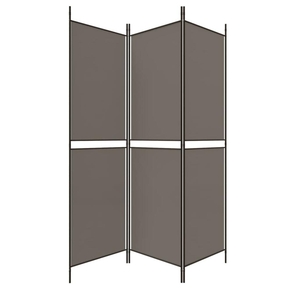 3-Panel Room Divider Anthracite 59.1"x86.6" Fabric. Picture 4