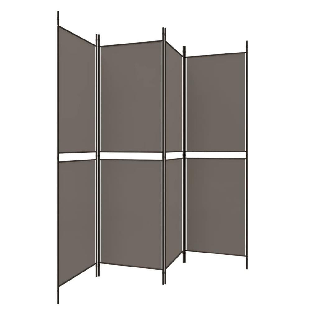 4-Panel Room Divider Anthracite 78.7"x86.6" Fabric. Picture 3