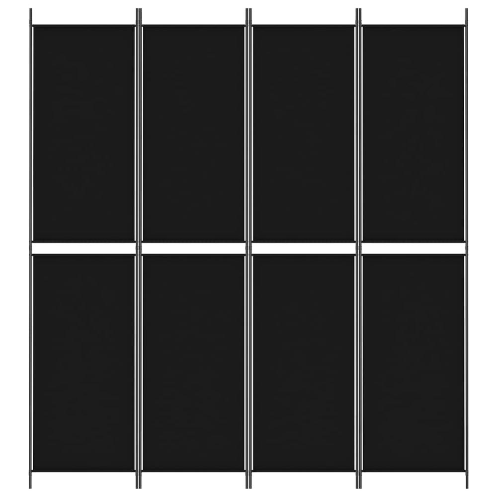 4-Panel Room Divider Black 78.7"x86.6" Fabric. Picture 2
