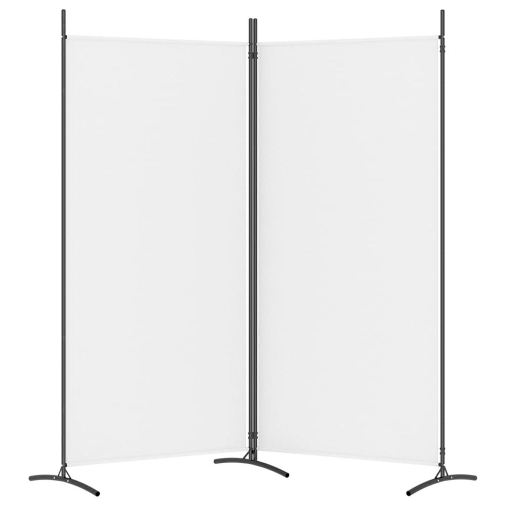 2-Panel Room Divider White 68.9"x70.9" Fabric. Picture 4