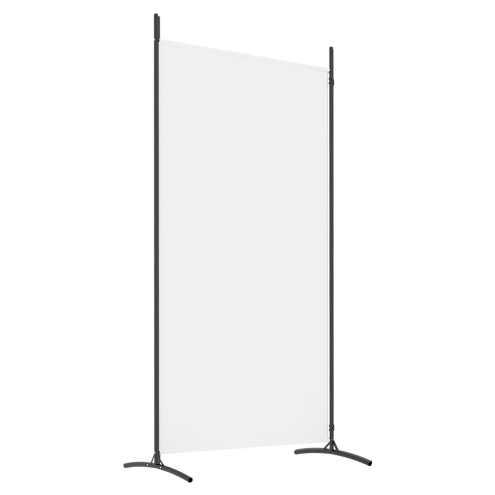 2-Panel Room Divider White 68.9"x70.9" Fabric. Picture 5