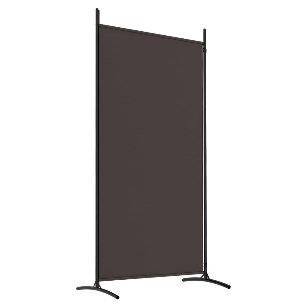 2-Panel Room Divider Brown 68.9"x70.9" Fabric. Picture 5