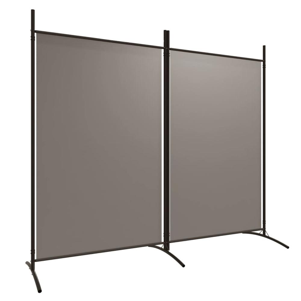2-Panel Room Divider Anthracite 68.9"x70.9" Fabric. Picture 1