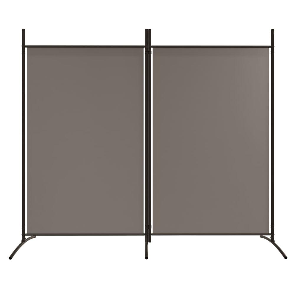 2-Panel Room Divider Anthracite 68.9"x70.9" Fabric. Picture 2