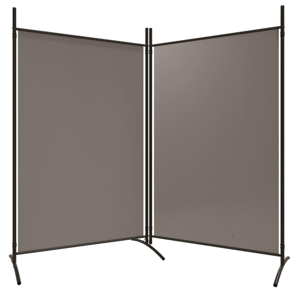 2-Panel Room Divider Anthracite 68.9"x70.9" Fabric. Picture 4
