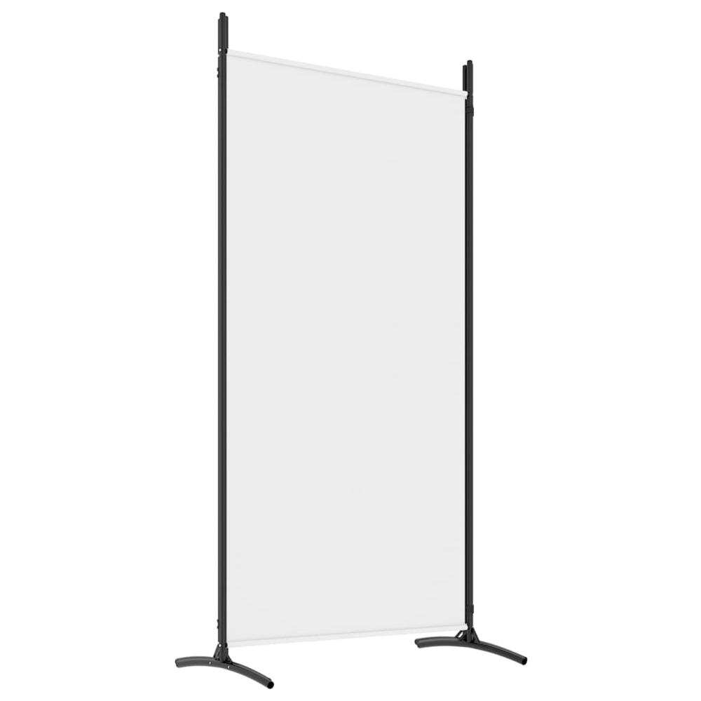 4-Panel Room Divider White 136.2"x70.9" Fabric. Picture 5