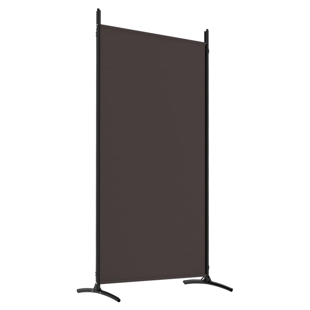 4-Panel Room Divider Brown 136.2"x70.9" Fabric. Picture 5