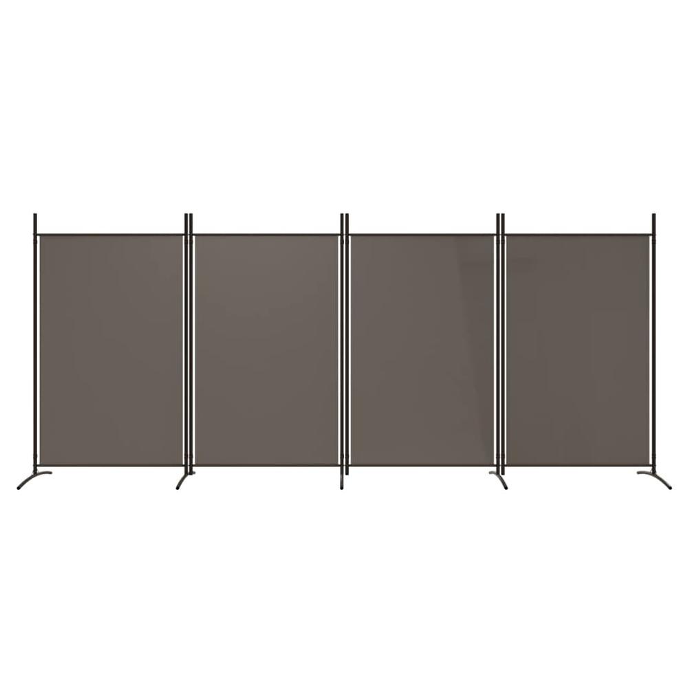 4-Panel Room Divider Anthracite 136.2"x70.9" Fabric. Picture 2