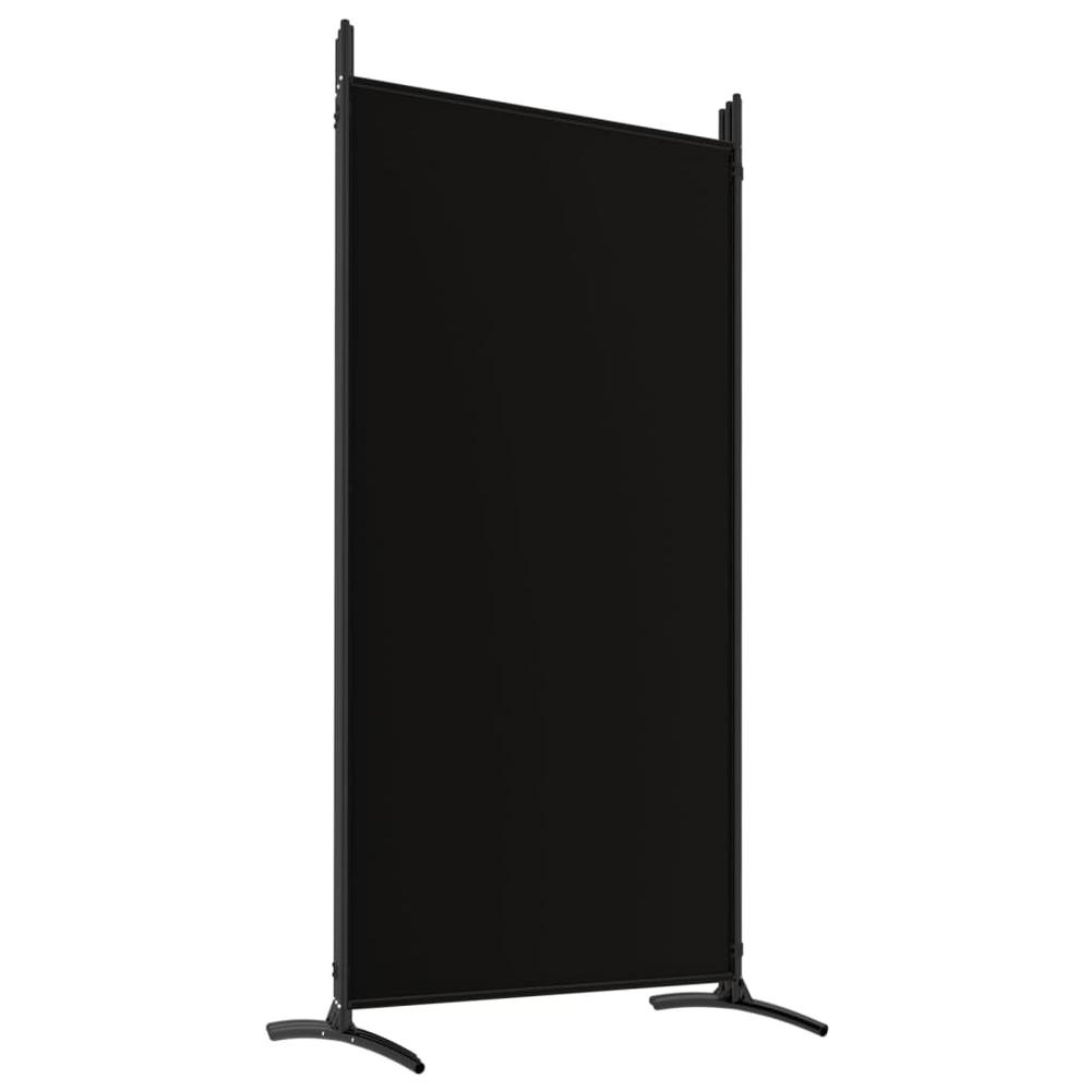 5-Panel Room Divider Black 170.5"x70.9" Fabric. Picture 5