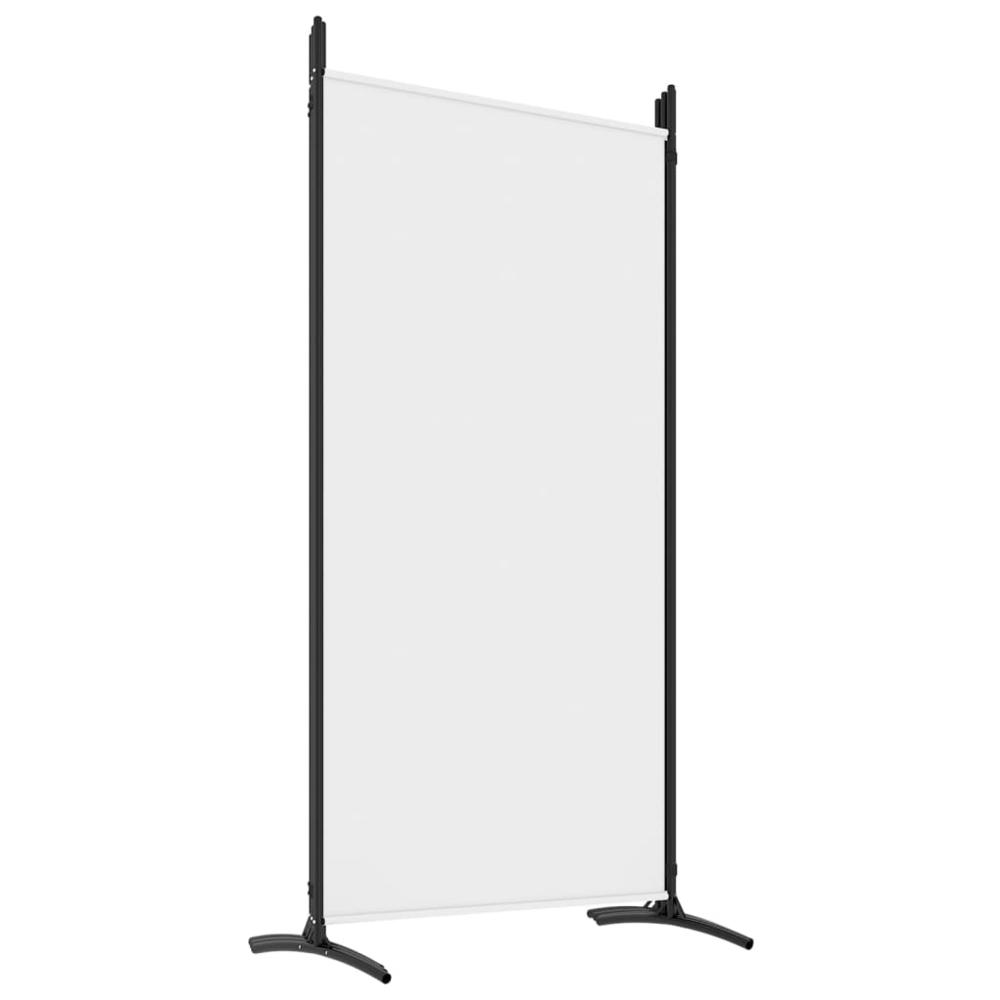 6-Panel Room Divider White 204.7"x70.9" Fabric. Picture 5