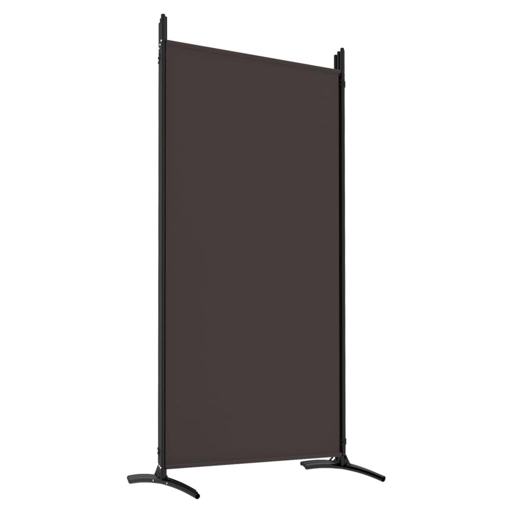 6-Panel Room Divider Brown 204.7"x70.9" Fabric. Picture 5