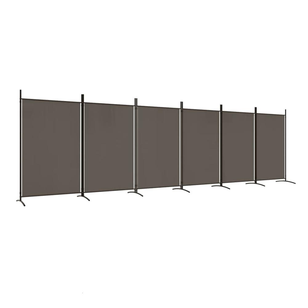 6-Panel Room Divider Anthracite 204.7"x70.9" Fabric. Picture 1