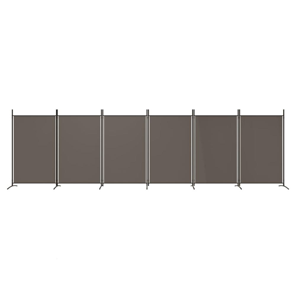 6-Panel Room Divider Anthracite 204.7"x70.9" Fabric. Picture 2