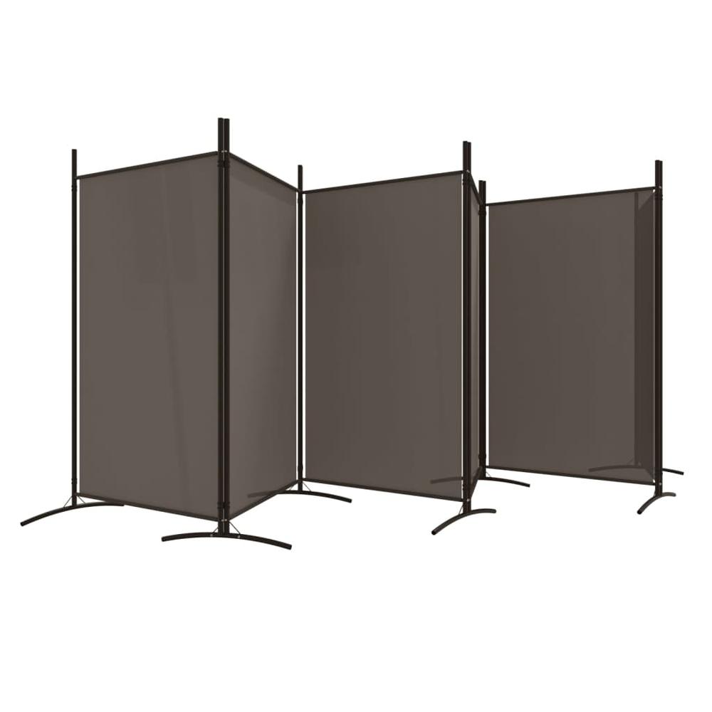 6-Panel Room Divider Anthracite 204.7"x70.9" Fabric. Picture 3