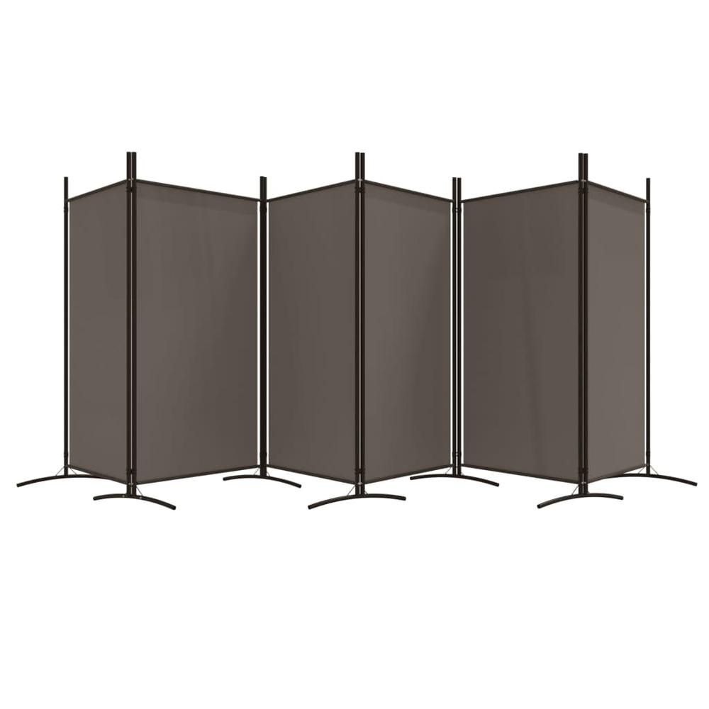 6-Panel Room Divider Anthracite 204.7"x70.9" Fabric. Picture 4