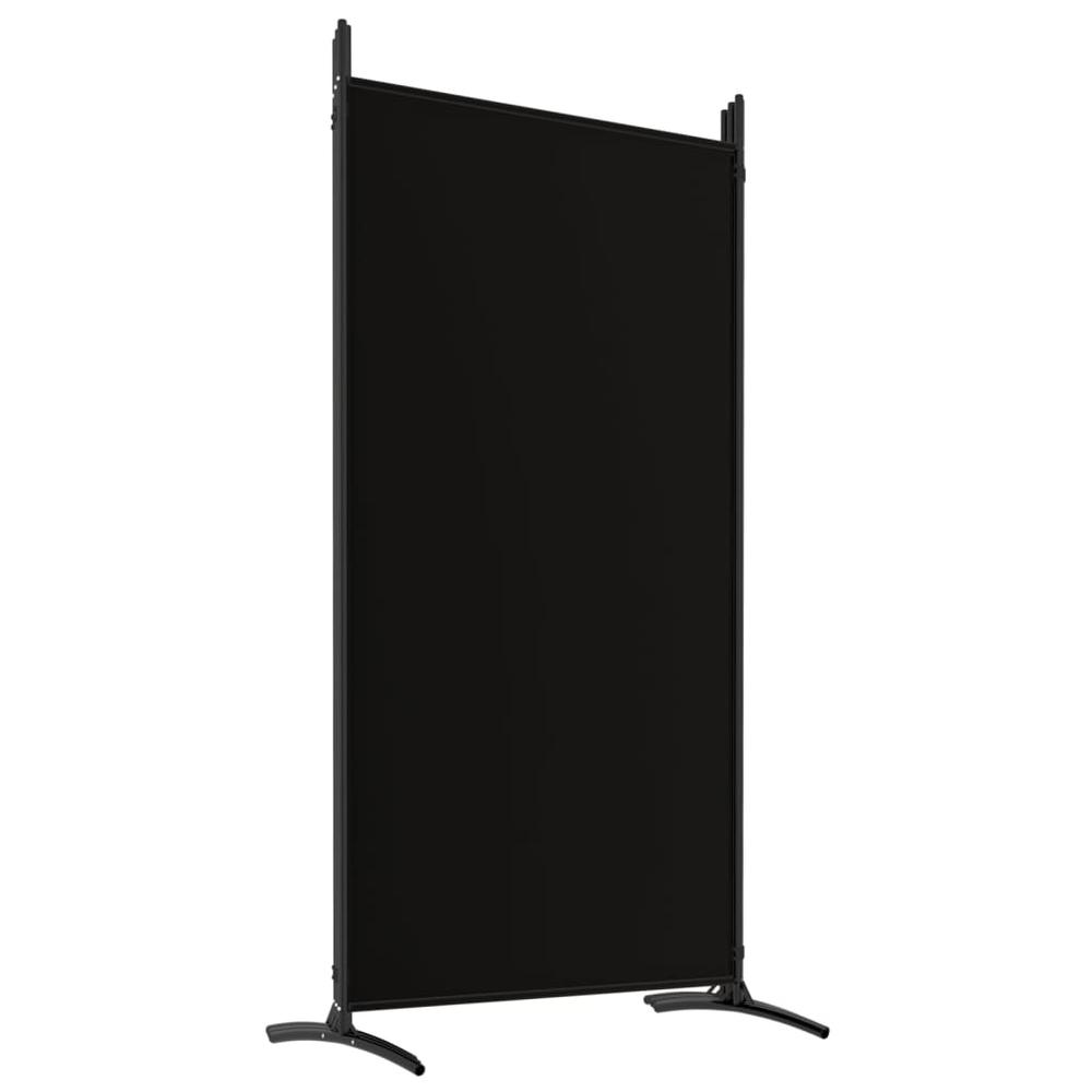 6-Panel Room Divider Black 204.7"x70.9" Fabric. Picture 5