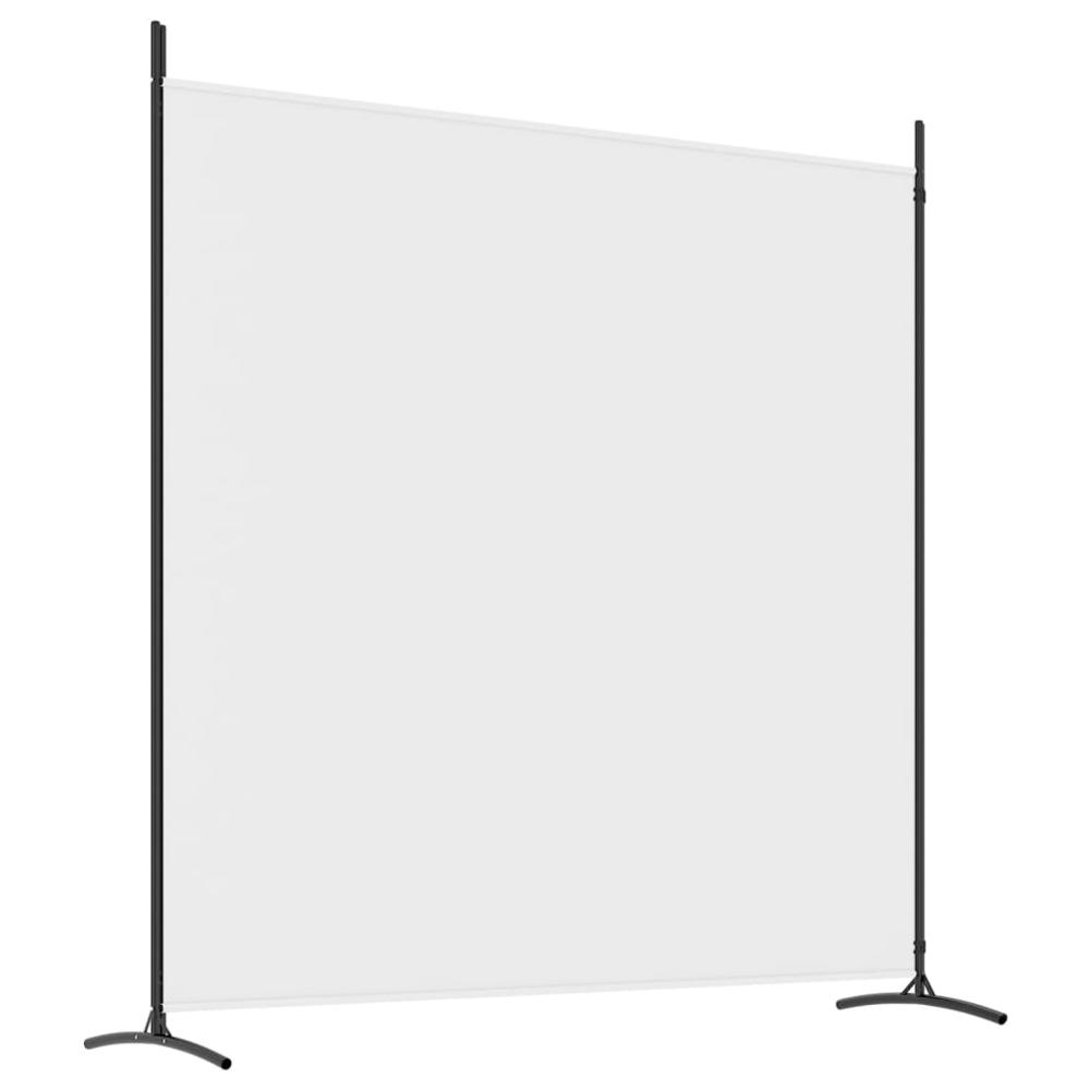 2-Panel Room Divider White 137"x70.9" Fabric. Picture 5