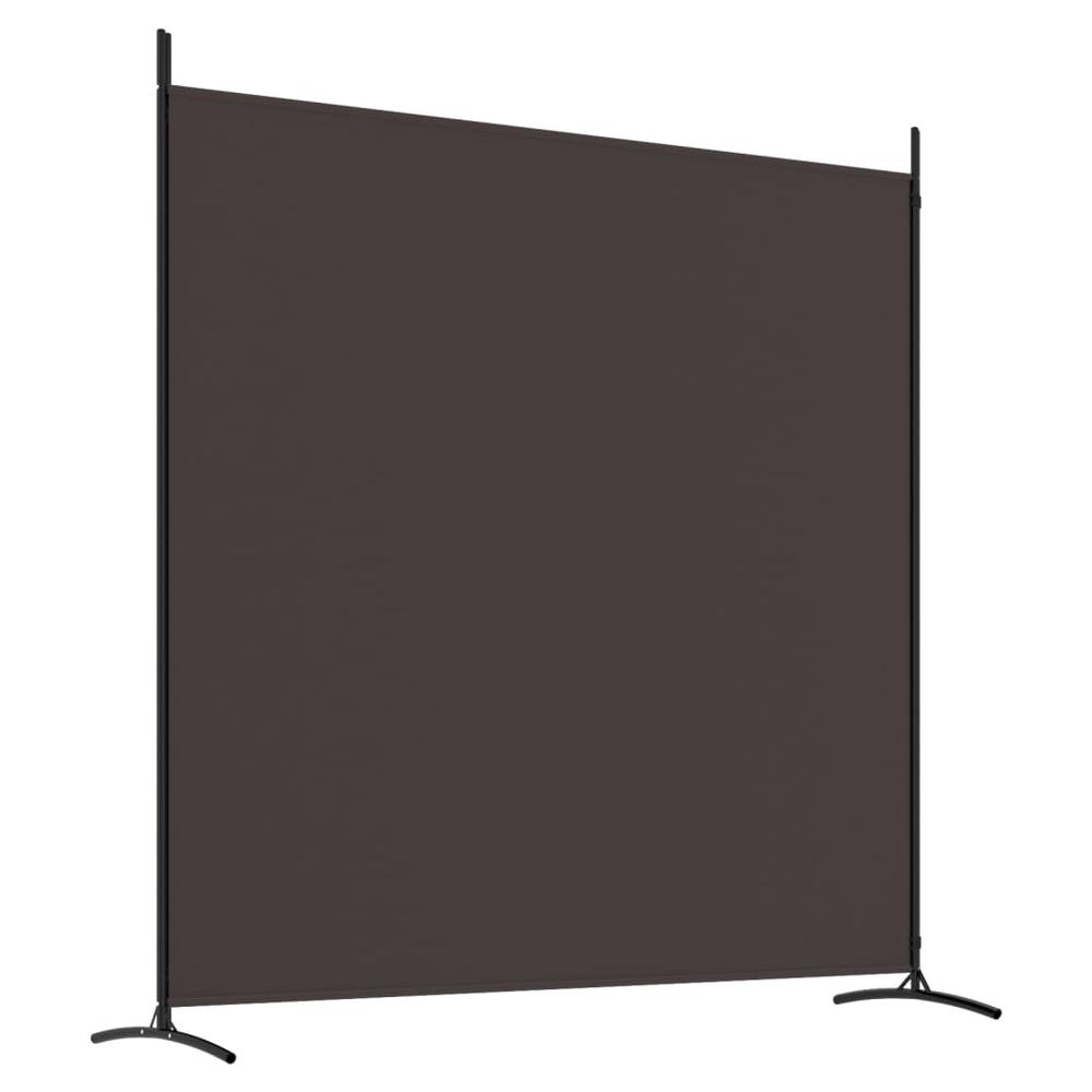 2-Panel Room Divider Brown 137"x70.9" Fabric. Picture 5