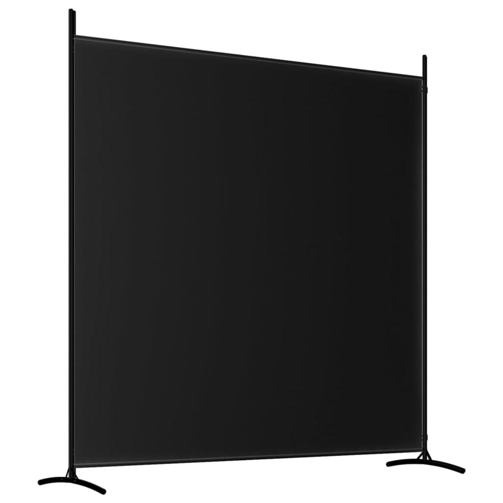 2-Panel Room Divider Black 137"x70.9" Fabric. Picture 5