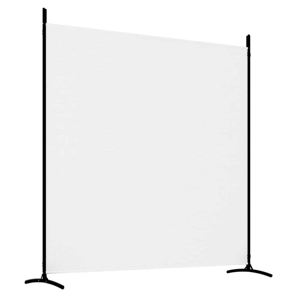 3-Panel Room Divider White 206.7"x70.9" Fabric. Picture 5