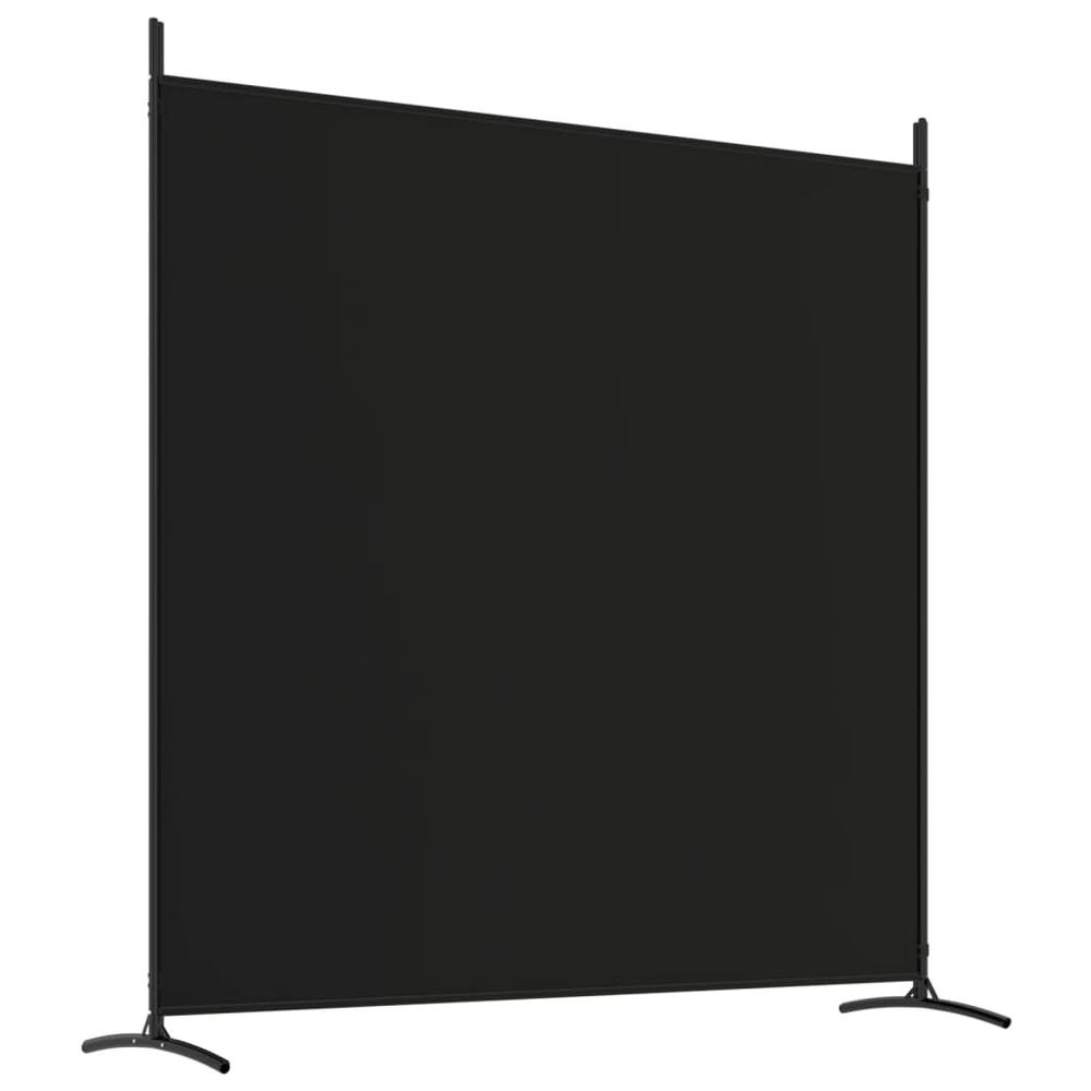 3-Panel Room Divider Black 206.7"x70.9" Fabric. Picture 5