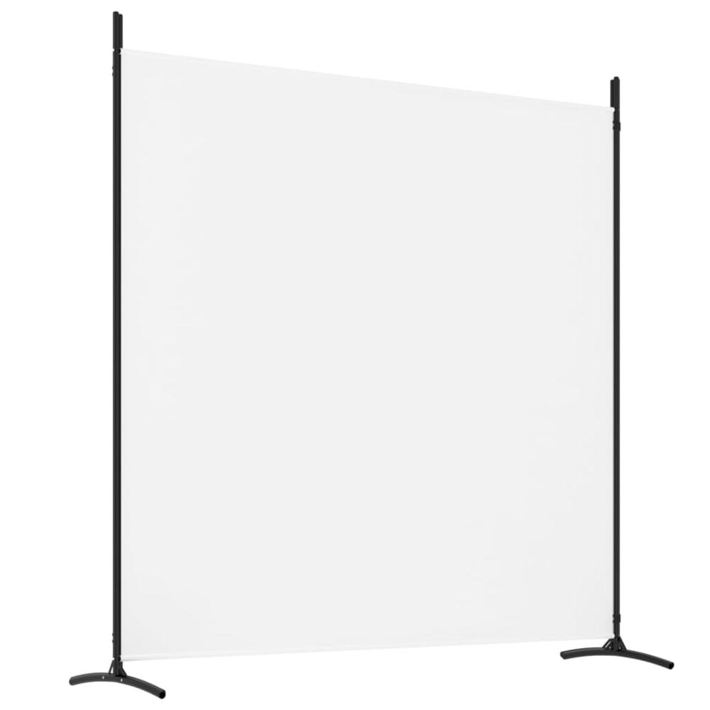 4-Panel Room Divider White 274.8"x70.9" Fabric. Picture 5