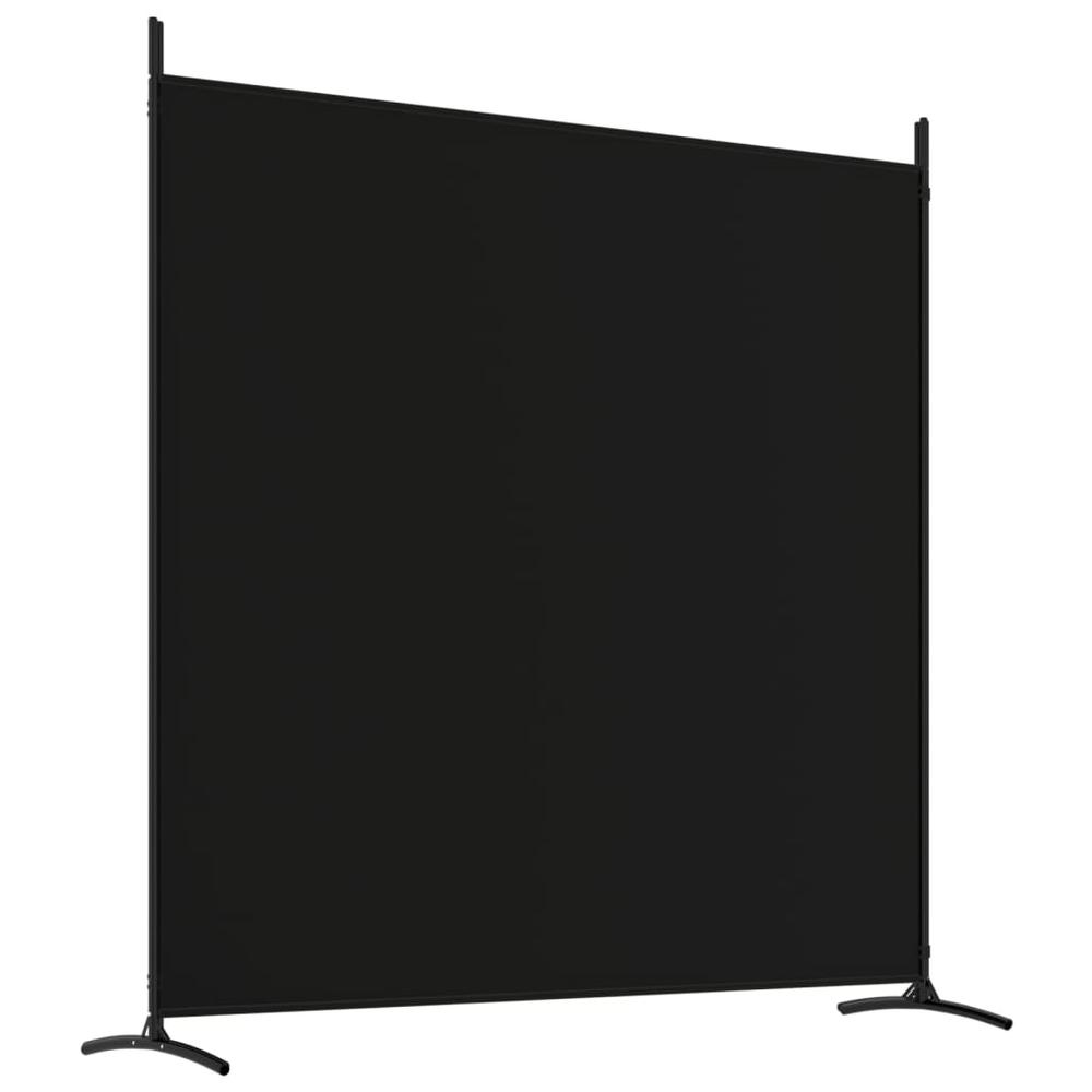 4-Panel Room Divider Black 274.8"x70.9" Fabric. Picture 5