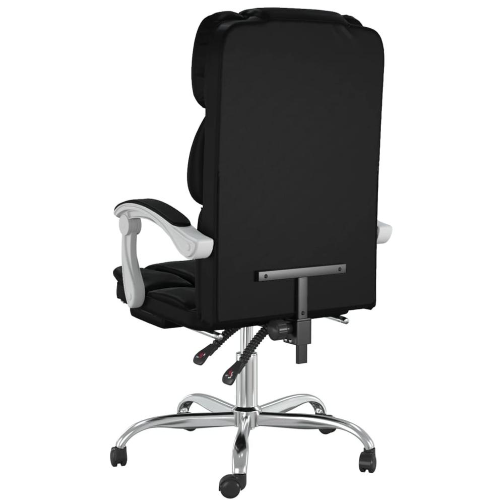 Reclining Office Chair Black Faux Leather. Picture 4
