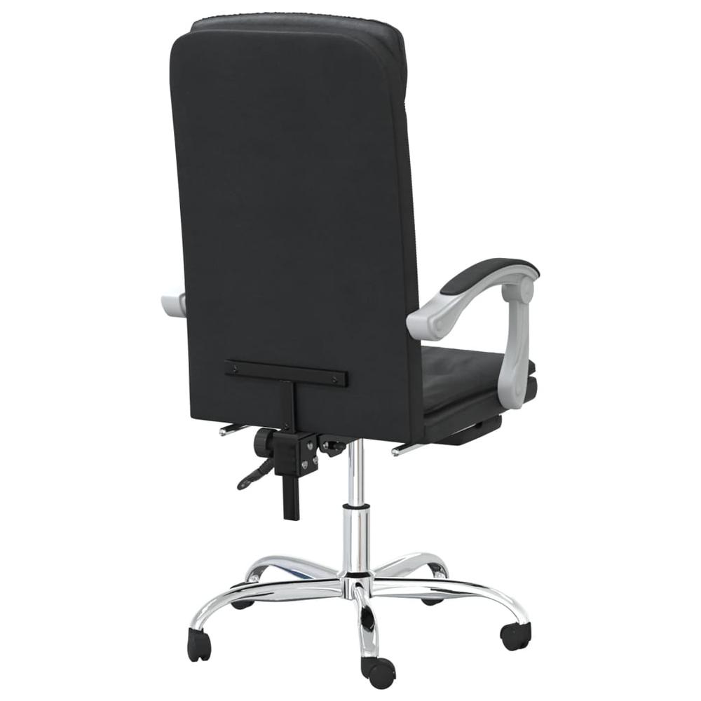 Reclining Office Chair Black Faux Leather. Picture 4