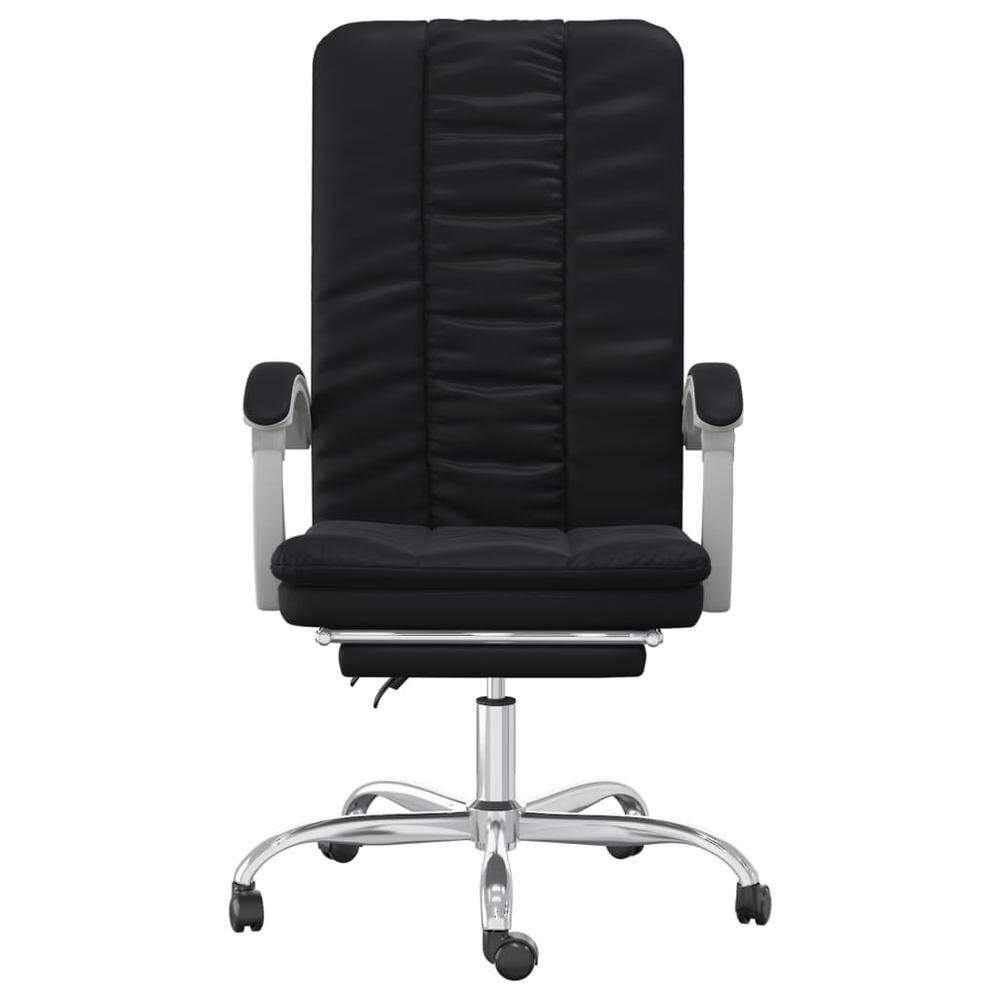 Reclining Office Chair Black Faux Leather. Picture 2