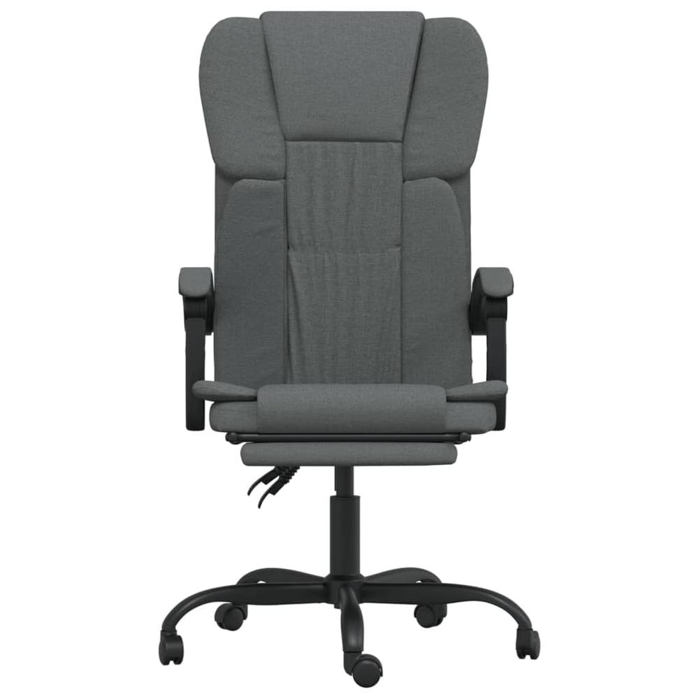 Reclining Office Chair Dark Gray Fabric. Picture 2
