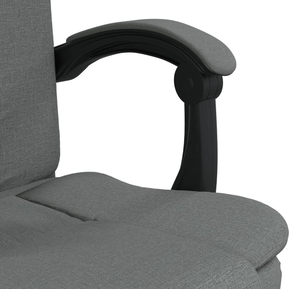 Reclining Office Chair Dark Gray Fabric. Picture 8